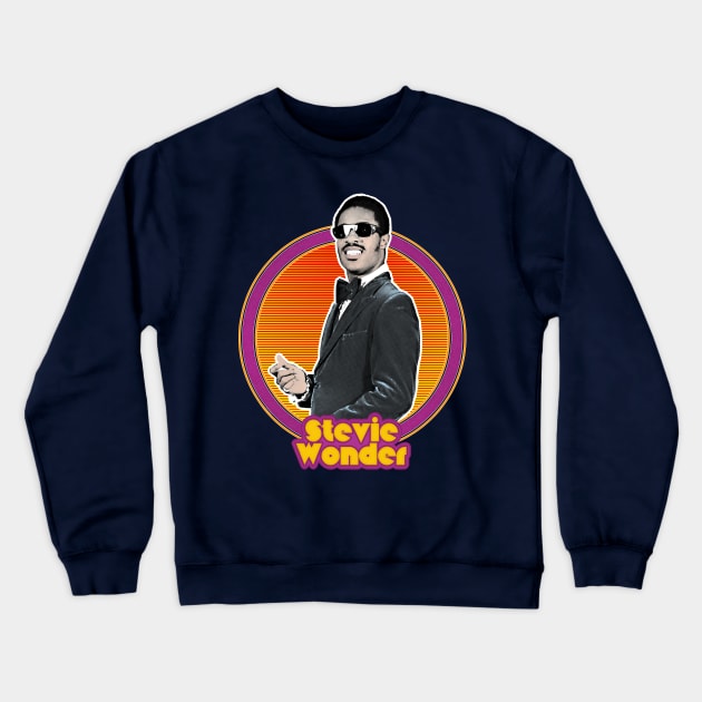 Stevie Wonder / Retro Aesthetic Fan Design Crewneck Sweatshirt by DankFutura